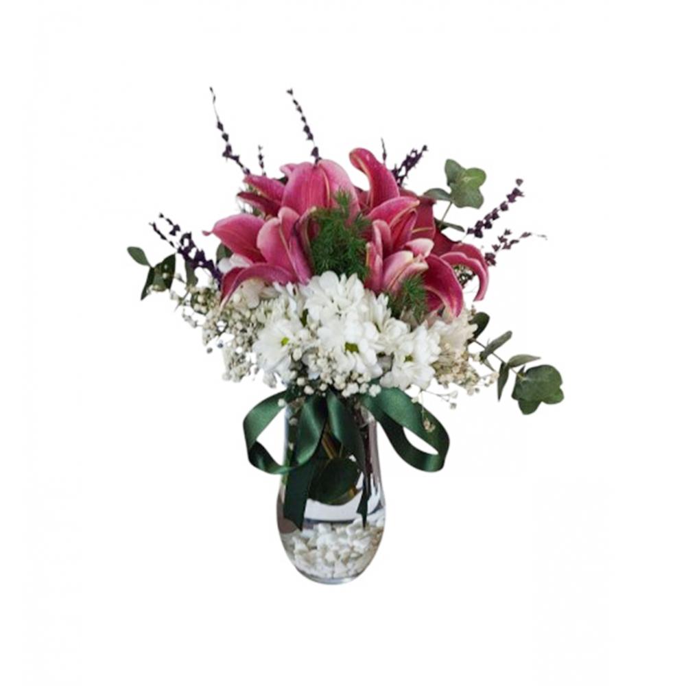 Cam Vazoda Lilyum Papatya