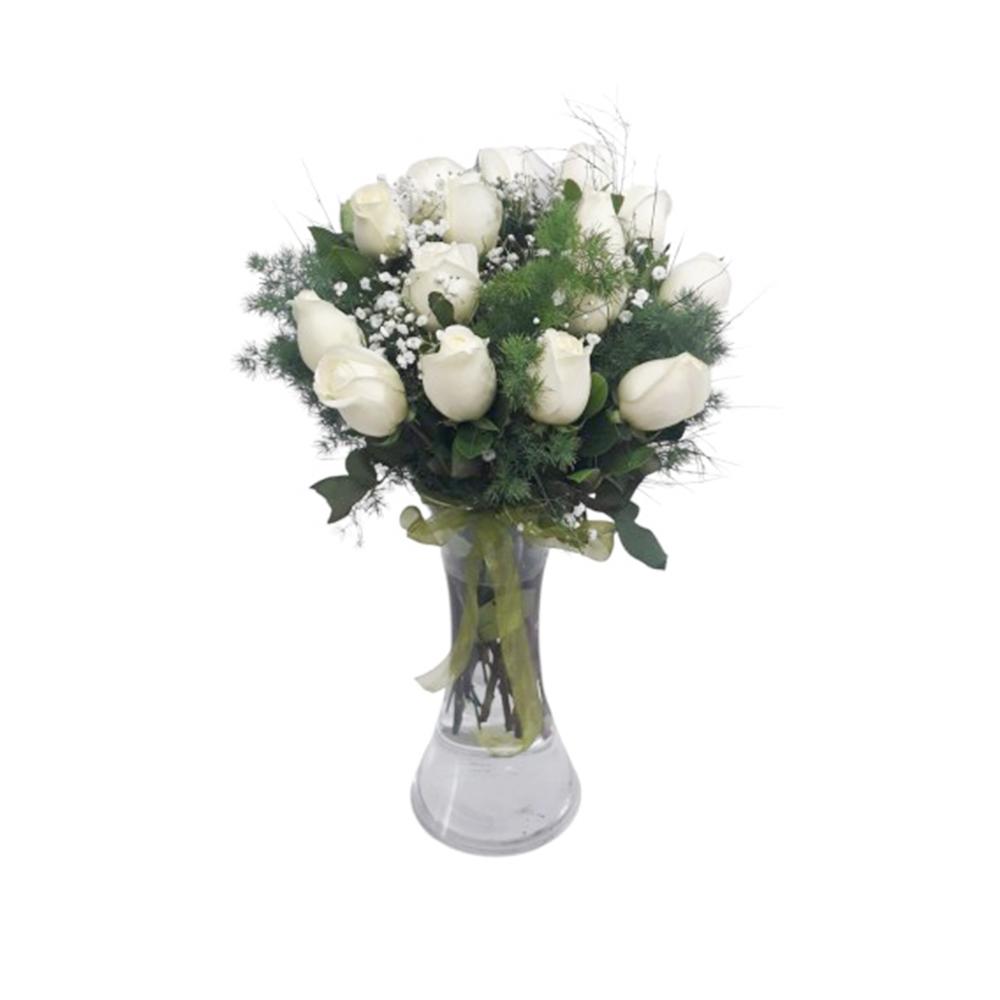 Yunan Vazoda Beyaz Güller