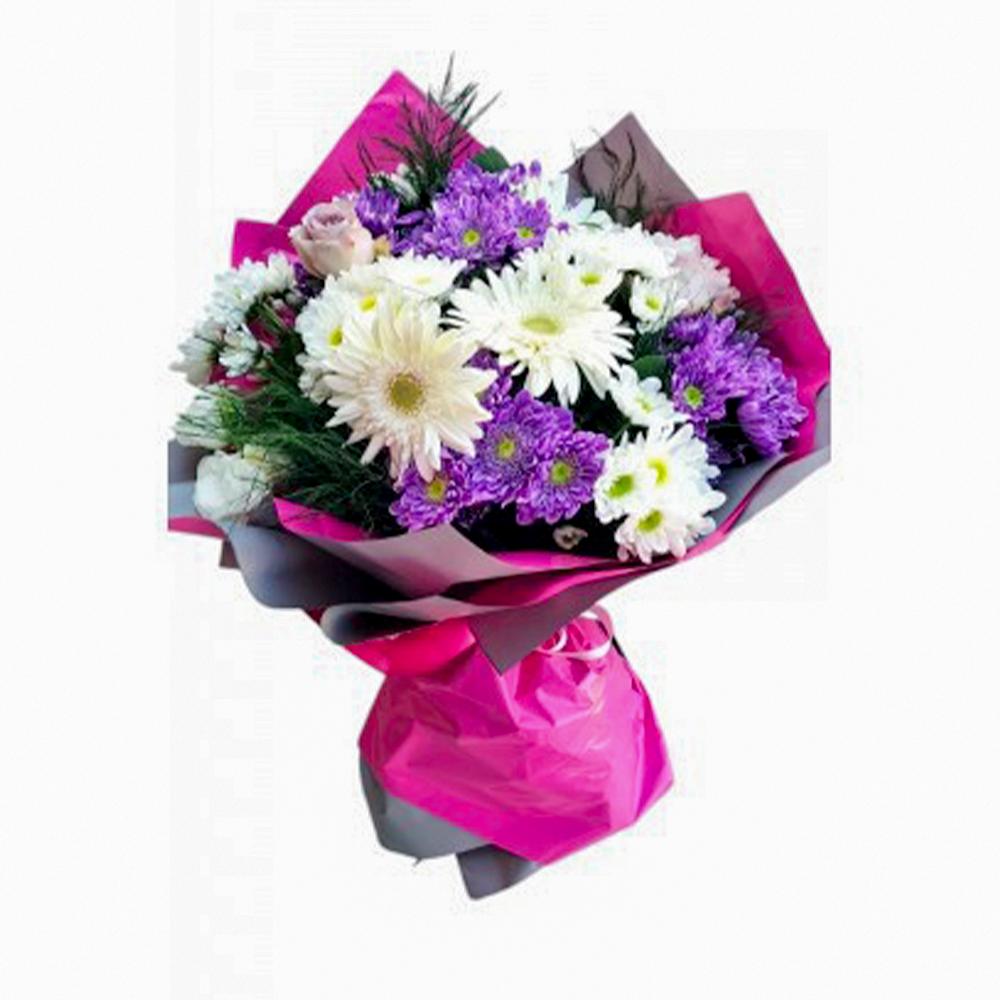 Gelbera ve Papatya Buketi